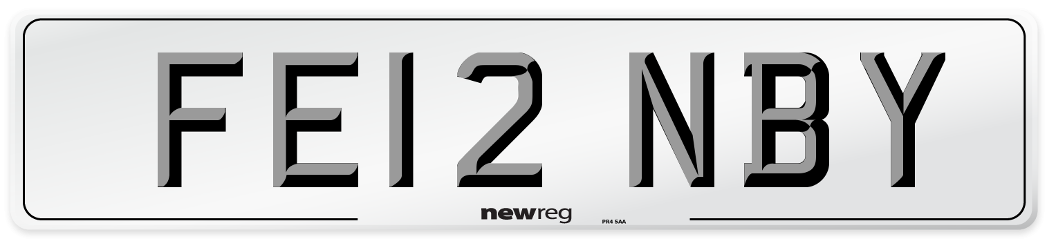 FE12 NBY Number Plate from New Reg